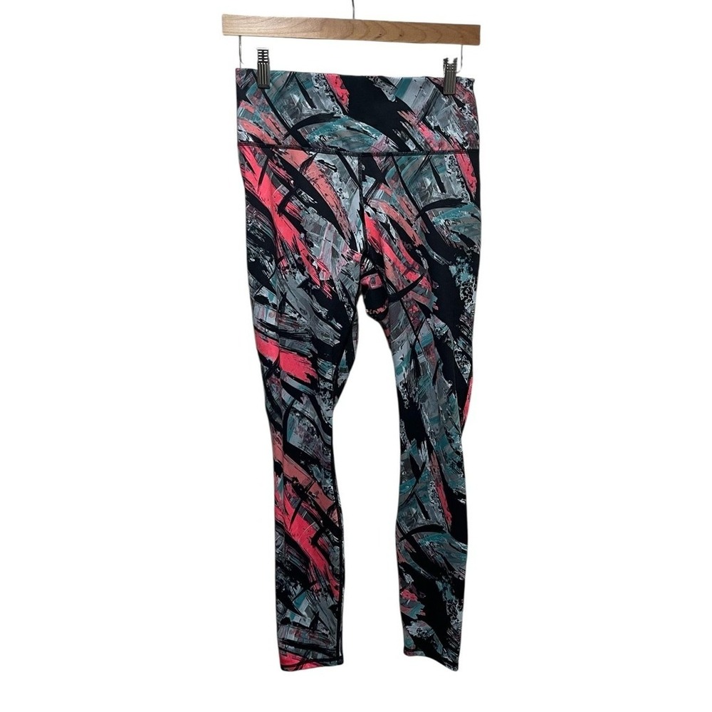 Guru Active Leggings Womens Medium Multicolor High Rise Geometric Ankle Yoga